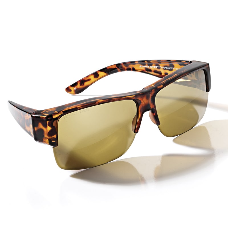 Eagle Eyes FitOn Semi-Rimless Sunglasses Tortoise/Gold Mirror